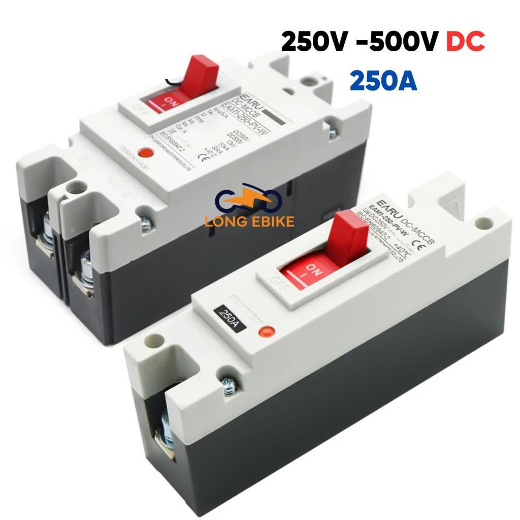 Aptomat khối 100A - 250A DC dùng cho xe điện, điện mặt trời