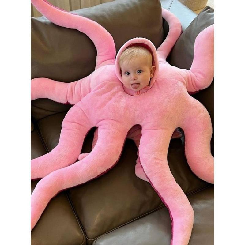 Cute Giant Octopus Baby Funny Dress up Plush Doll Octopus Lf5F