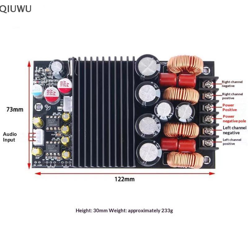 QIUWU DC19-50V TPA3255 Bảng khuếch đại kỹ thuật số Hi-Fi cao cấp âm thanh 600W Mô-đun âm thanh nổi h