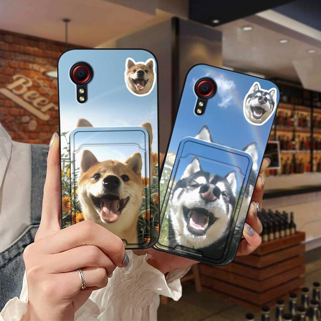 Túi đựng thẻ silicon Vỏ điện thoại cho Samsung Galaxy Xcover5 / SM-G525F Khe cắm thẻ bảo vệ bền Vỏ b