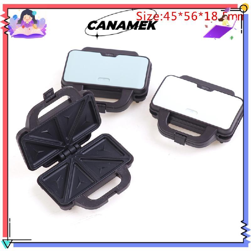 CANAMEK 1: 12 Nhà Búp Bê Mini Pancake Maker Waffle Sandwich Maker Nhà Bếp Điện Mẫu CSF