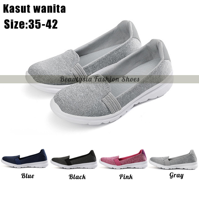 GPT Runtip Hàng có sẵn Plus Size: 35-42 Fesyen Kasut Wanita Giày trượt nữ