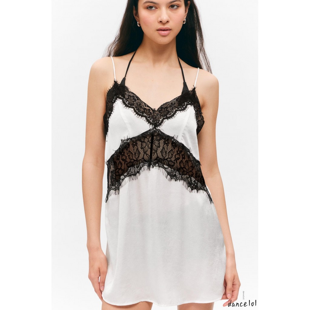 Đầm ren cổ chữ V thời trang dance1o1-Nữ