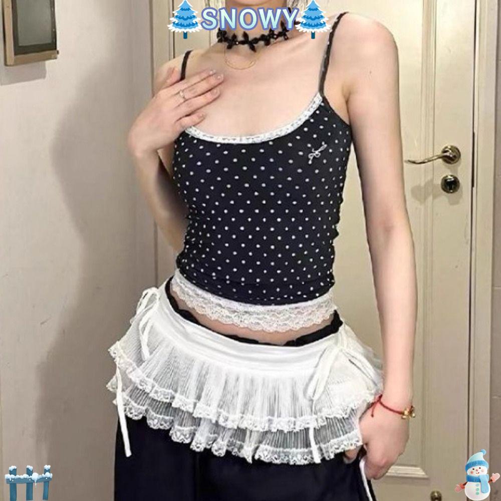 Váy Mini Ren Xù Style Y2K, Hoa Thêu Phối Quần Jean