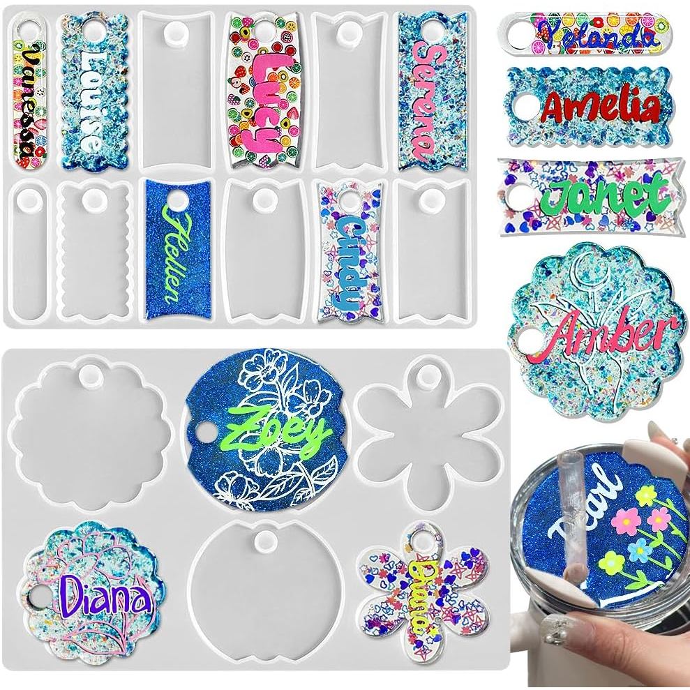 RESINWORLD Tumbler Name Tag / Tấm Khuôn Silicon Cho Nắp 20oz / 30oz & 40oz