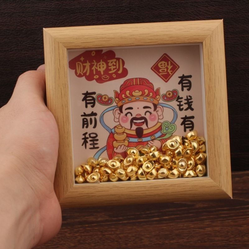 TB Spot Goods#Gift for Friends Smooth Sailing, Smooth Water, Smooth Wealth God Hollow Frame Wealth G