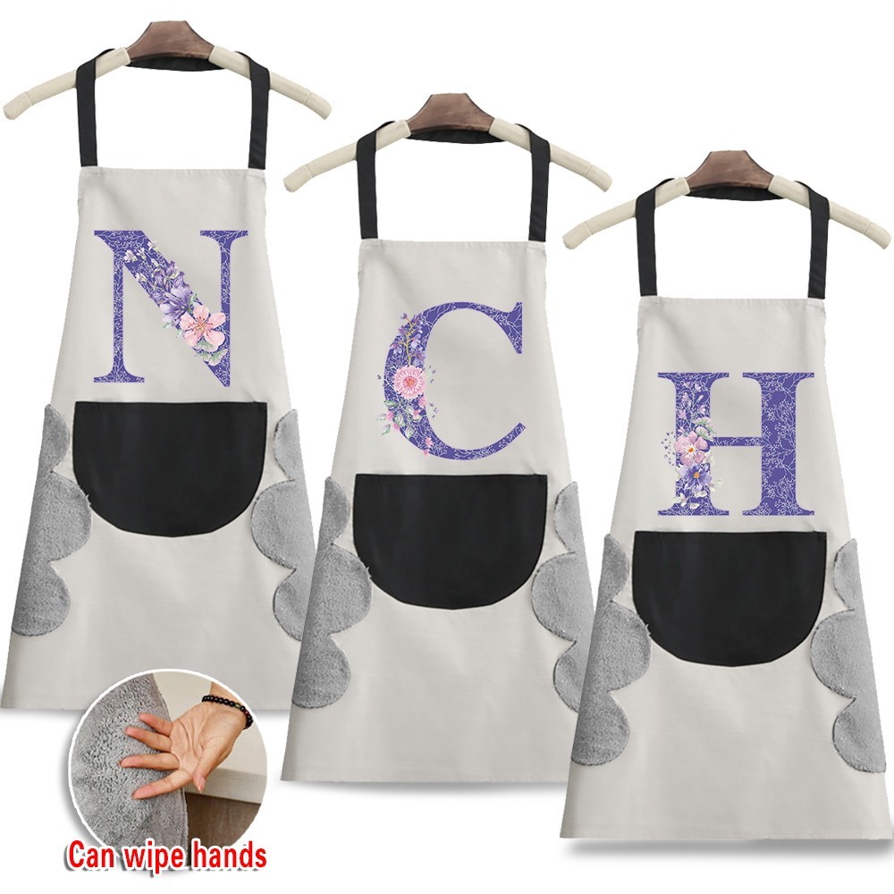 Household Cooking Apron Lightweight Sleeveless Apron Kitchen Oil-Proof Cooking Work Clothes Purple f