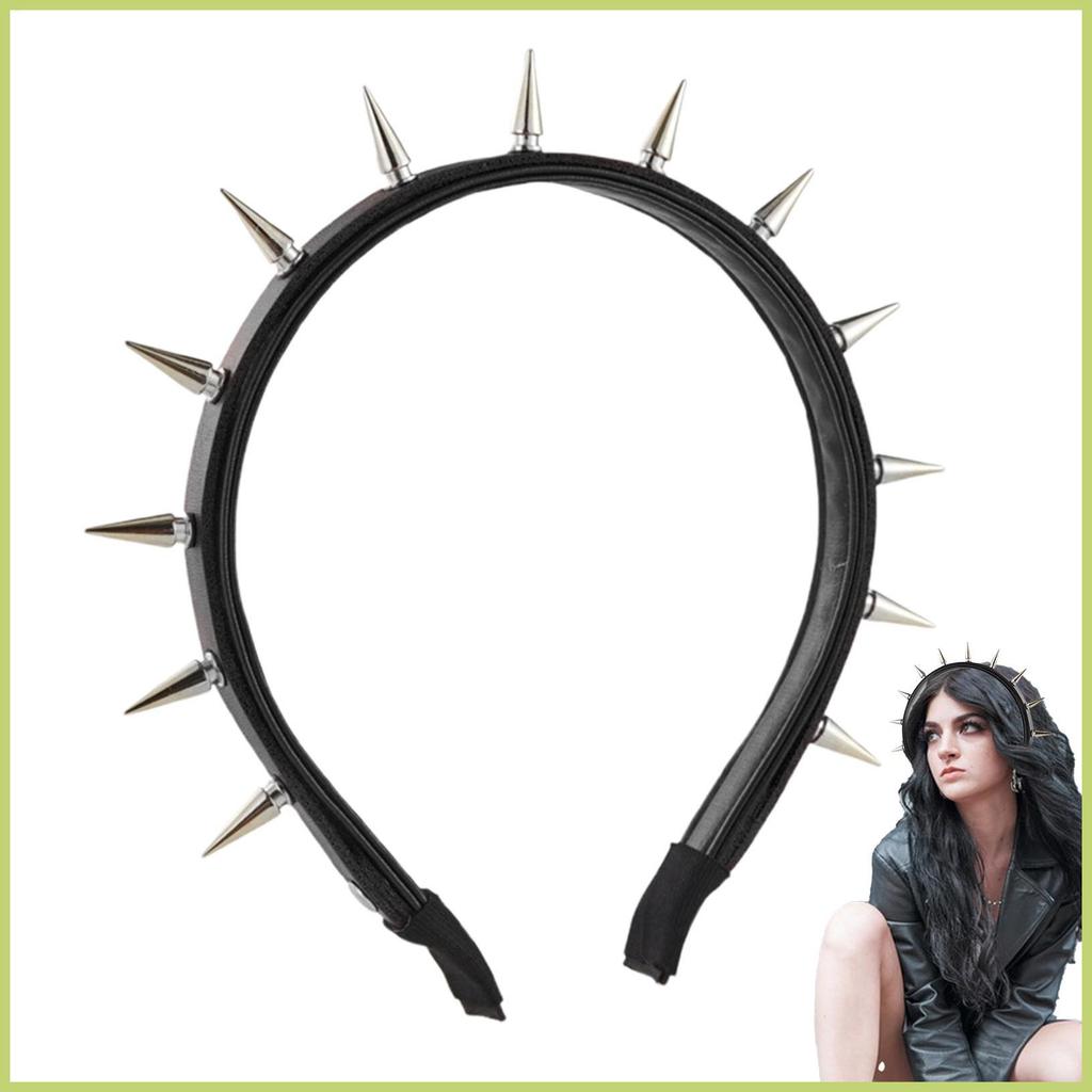 Punk Studded Headband Punk Spike Headband Nữ Rock Mũ Tóc Hoop Gothic Spiky Headbands Phong Cách Goth