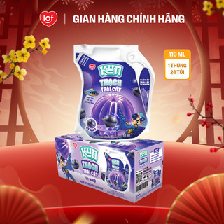  Thạch trái cây KUN vị nho thùng 24 túi x 110ml 