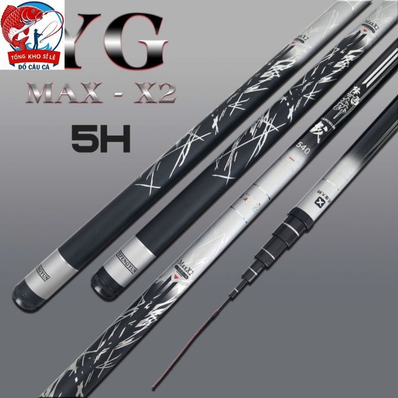 Cần câu tay YG max x2 bản F1 độ cứng 5H 28i, tặng kèm ngọn phụ và túi vải đựng cần của shop binhbb59