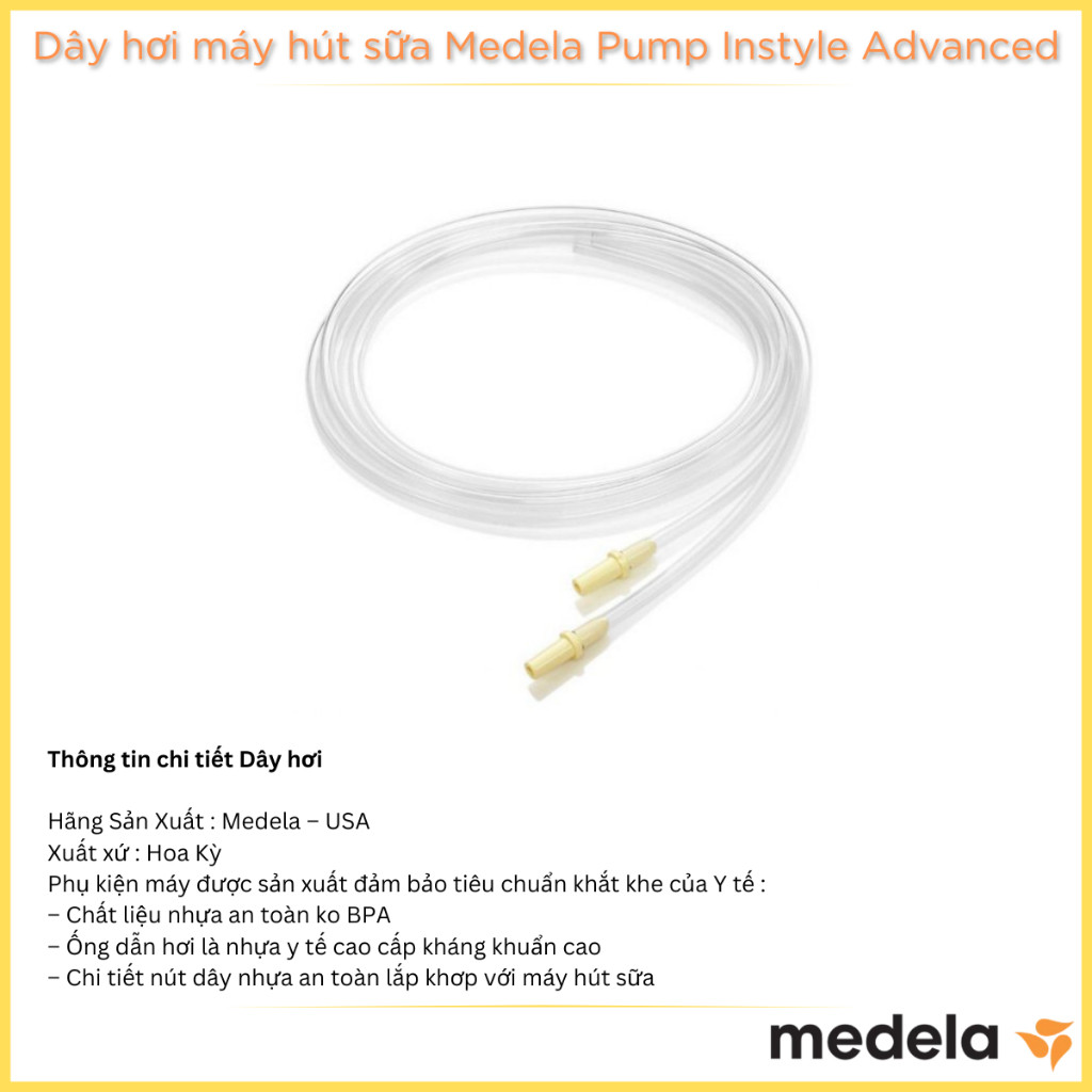 Dây máy hút sữa Medela Pump phụ kiện máy hút sữa medela pump chính hãng