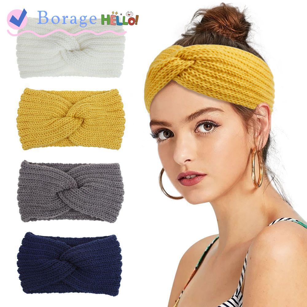 BORAGE Cross Knot Hairband Head Wrap Hairband Phụ kiện tóc