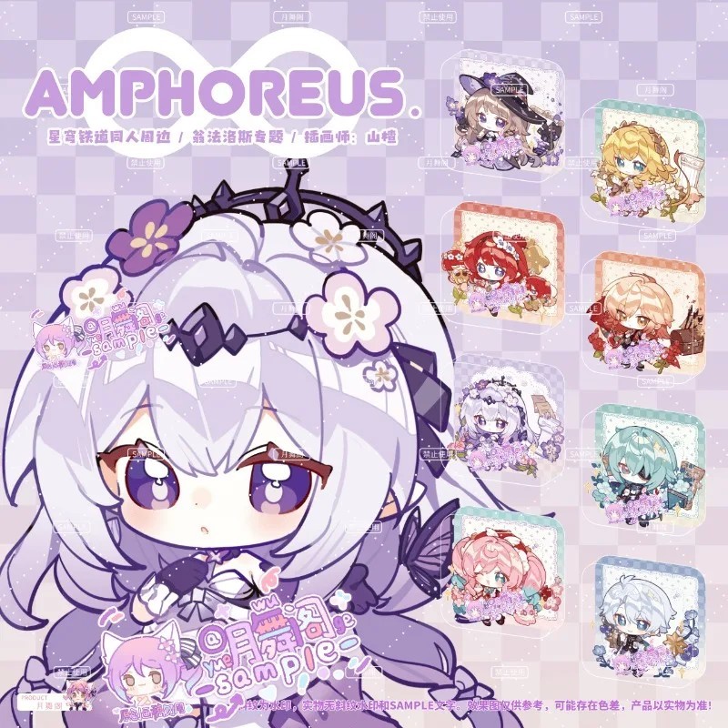 Standee Acrylic Brick Honkai Star Rail Amphoreus Phainon Tribios Anaxagoras Mô Hình Chibi Trang Trí 