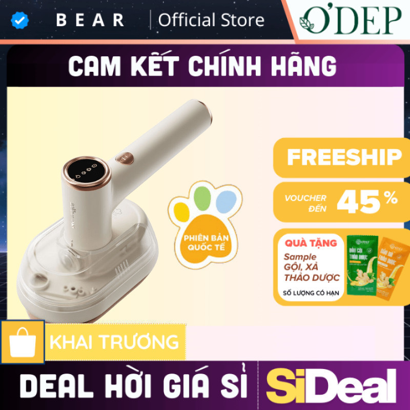 Bàn ủi hơi nước cầm tay Bear Chính hãng, bề mặt ủi lớn, làm nóng nhanh, tự vệ sinh cặn GTJ-A12Z2 - S