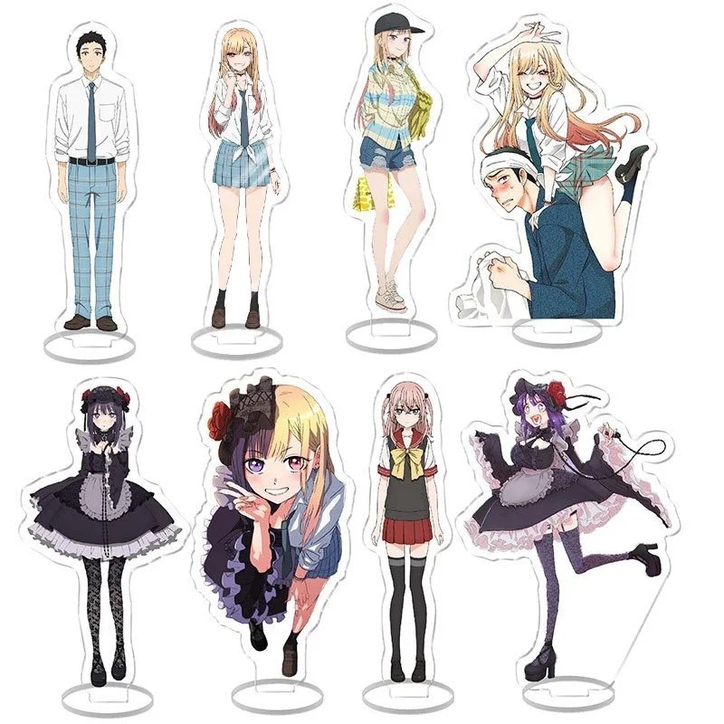 Mô hình Standee Anime My Dress Up Darling Kitagawa Marin Gojo Wakana mica trang trí bàn học quà tặng