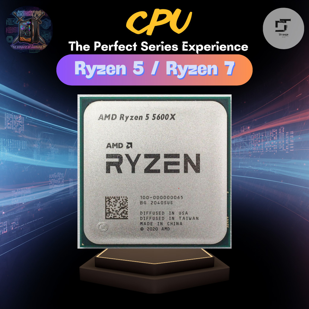 CPU Máy Tính AMD Ryzen 5 5500/Ryzen 5 5600X/Ryzen 7 5700X Tray Không Fan, BH 1T