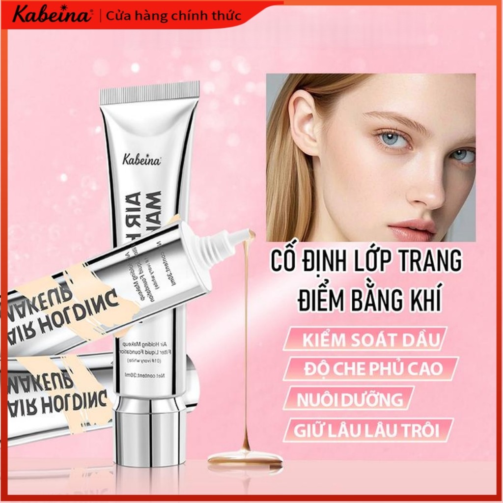 Kem nền lâu trôi KABEINA - Airy chống nước và mồ hôi, giữ được lớp trang điểm lâu, kiểm soát dầu hiệ