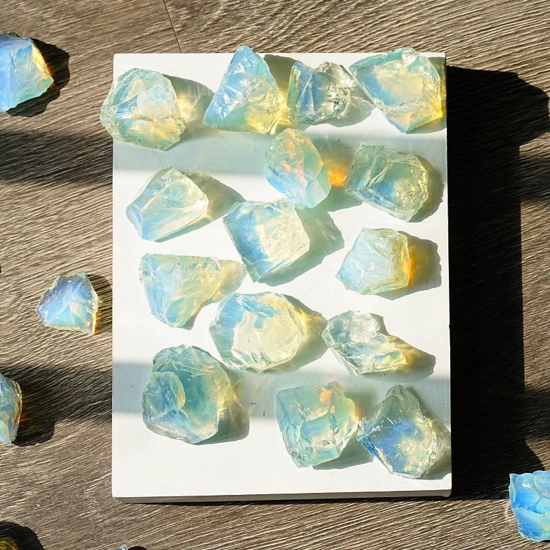 Đá pha lê opal nhân tạo dạng thô - Đồ trang trí và khuếch tán tinh dầu