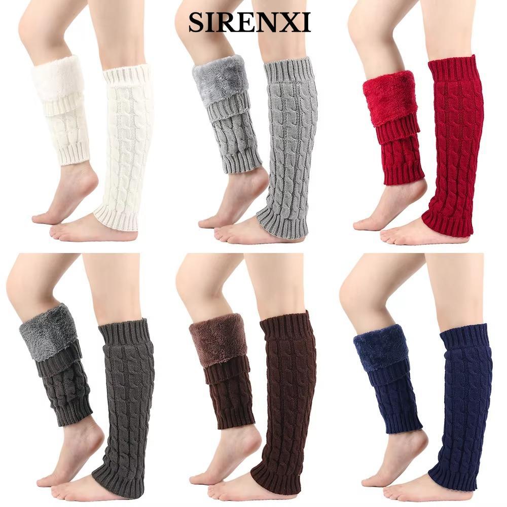Sirenxì Tất Boot Giữ Nhiệt Cho Phụ Nữ, Lót Lông Cừu Caо Cấp, Họa Tiết Xoắn Two-Layer, Thích Hợp Mùa 