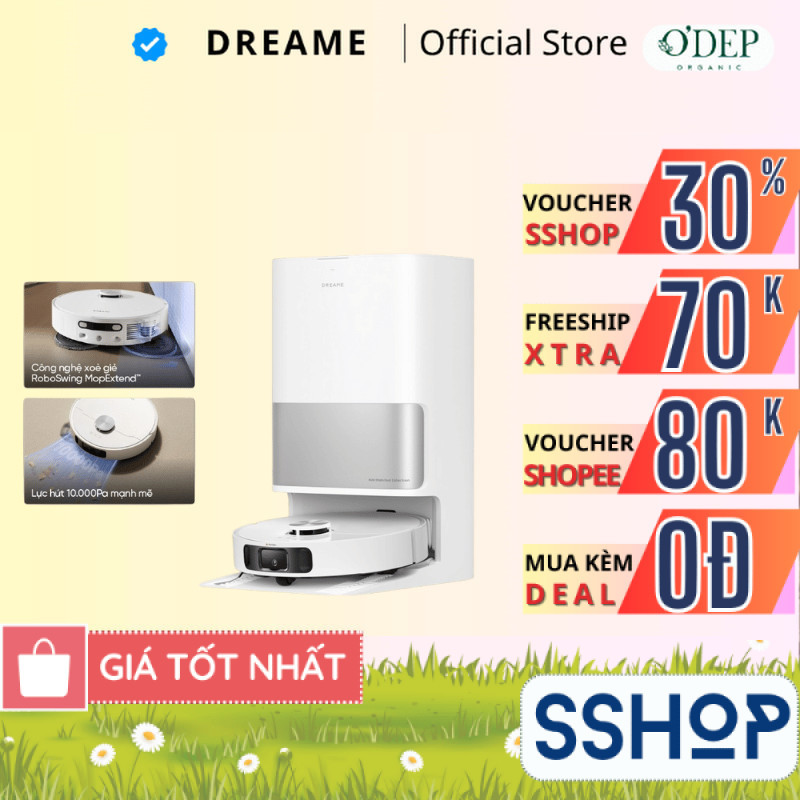 Robot lau sàn hút bụi tự làm sạch Dreame L10s Ultra Gen 2/ L10 Ultra / D20 Ultra/ L10s Ultra Gen 3 -