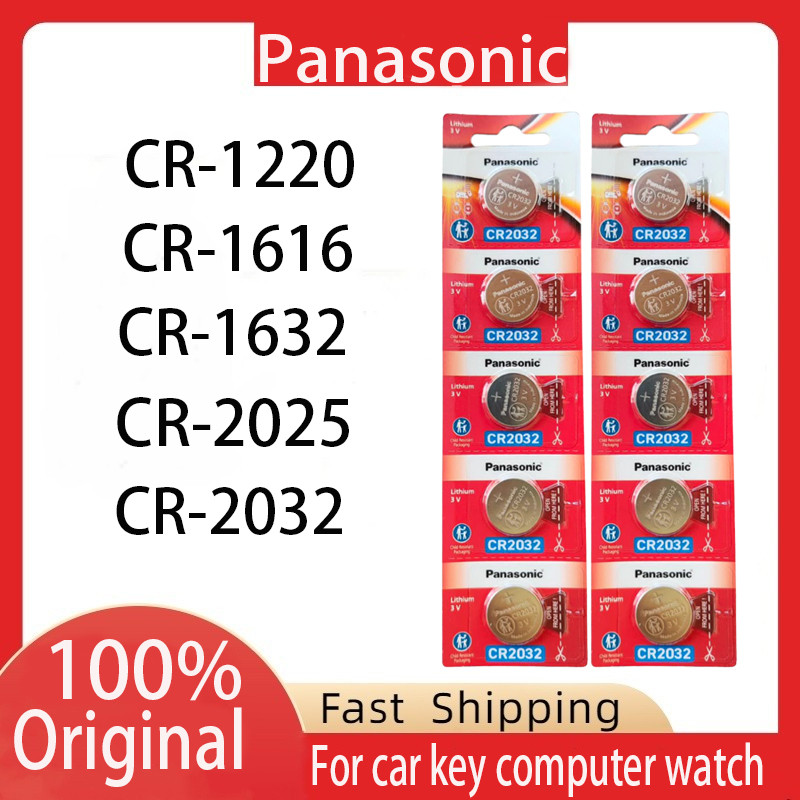 Panasonic CR2016, CR2025, CR2032, CR1220, CR1616, CR1620, CR1632, gói 5 miếng