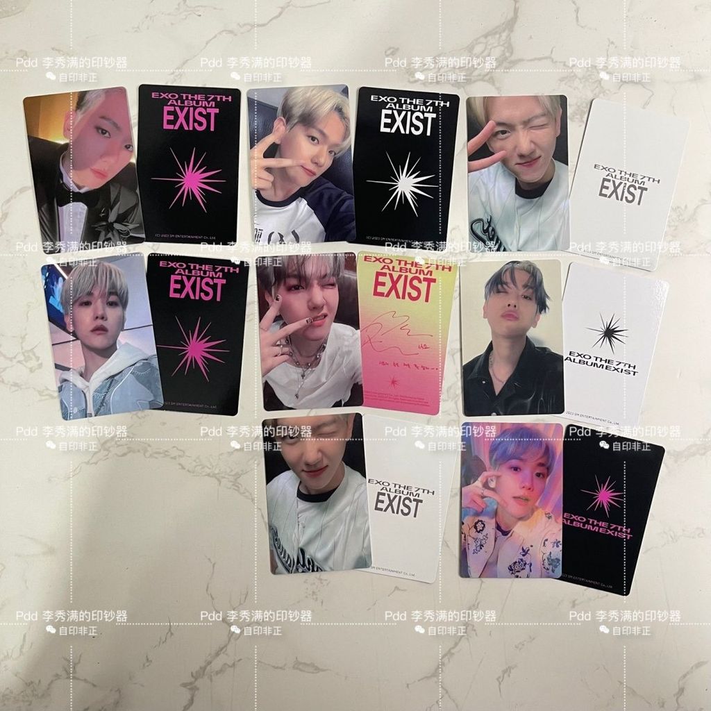 Exo Biên Bác Hiền Exist Thẻ đặc biệt bộ sưu tập 8 tờ
