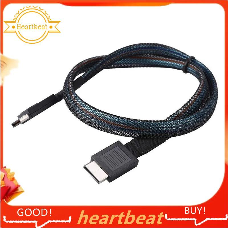 Cáp PCIE4.0 MINI SAS 24Gbps Cáp nối dài dữ liệu Oculink SFF-8611 sang SFF-8611 Đường truyền dữ liệu 