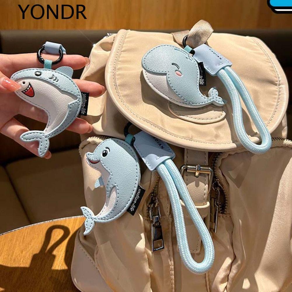 Móc khóa cá heo YONDR, Mặt dây chuyền cá heo cá voi bằng da PU, Kawaii Ocean Animal Shark Birthday C
