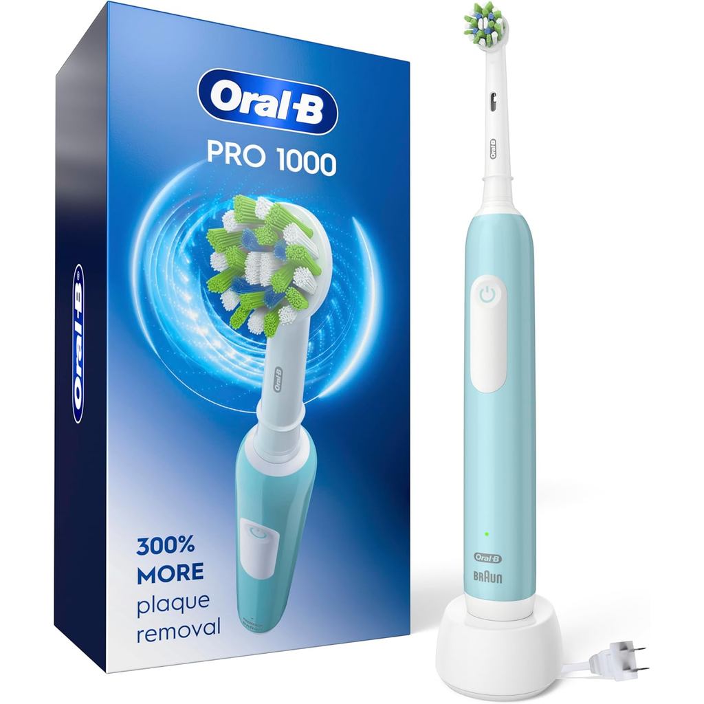 Bàn chải đánh răng điện Oral-B Pro 1000 CrossAction, Xanh lá cây