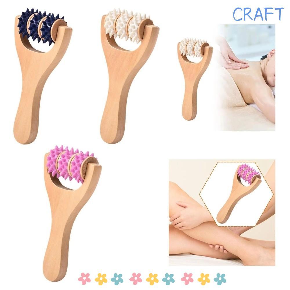 Máy mát xa con lăn bằng gỗ CRAFT, Máy mát xa chân cơ thể lăn cầm tay, Thư giãn cơ thể Làm dịu cơ thể