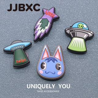 JJBXC charm Khóa Giày Phụ Kiện Hoạt Hình Dễ Thương UFO UFO UFO Chất Lượng Cao Phụ Kiện Giày