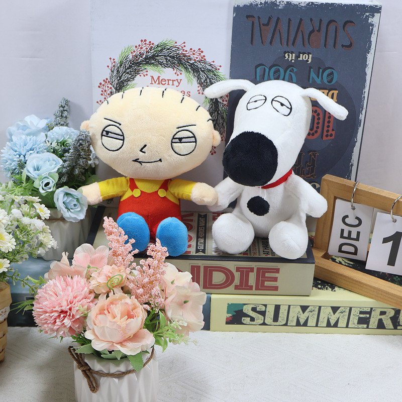 Đồ chơi nhồi bông Family Guy Stewie & Brian, Động vật nhồi bông mềm 7 ", Nhân vật Anime sưu tập, Búp