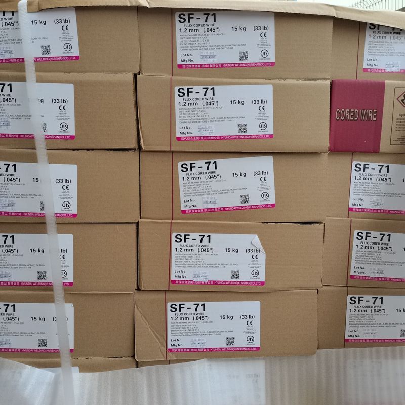 Dây hàn lõi thép cường độ cao Hyundai SF-71LF Hàn Quốc, Dây hàn lõi E71T-1C 1,2-1,6m