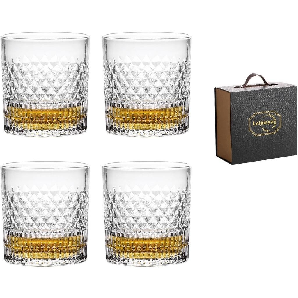 Ly Whisky Thời Trang Cũ Kèm Hộp Sang Trọng - 11 Oz Rocks Barware Cho Rượu Scotch, Bourbon, Rượu Và C
