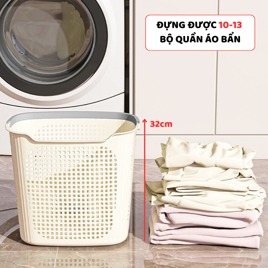 Set Giỏ Đựng Quần Áo 3 Màu 3 Size Cho Gia Đình, Combo Giỏ Nhựa Đựng Đồ Có Quai Xách Tiện Lợi Q480 | BigBuy360 - bigbuy360.vn