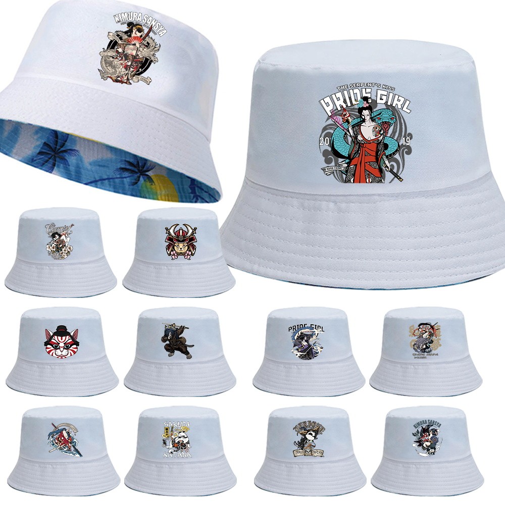 Fashionable fisherman hat Sunproof fisherman hat Double-sided wear Cotton Hiking trekking hat UV pro