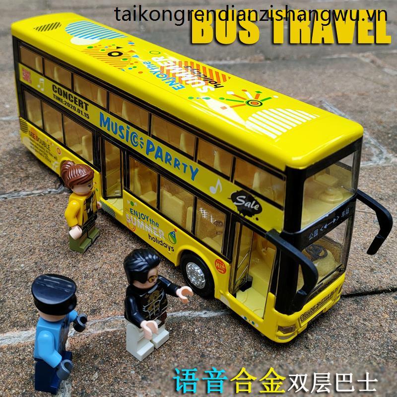 Xe buýt hợp kim Mô hình xe buýt thật Trẻ em Decker Bus Toy City Bus Bus Bus Boy