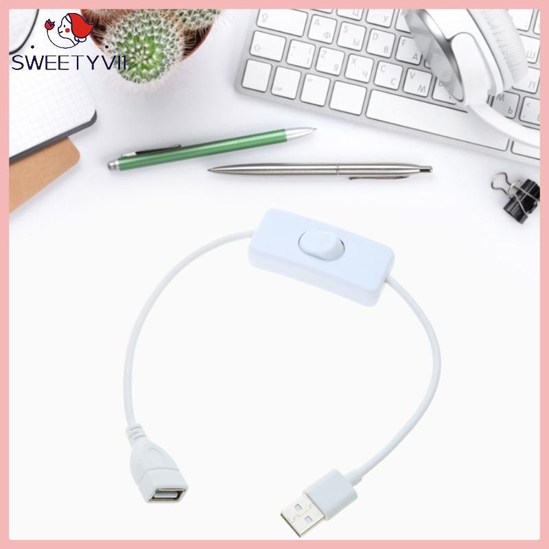 SWEET ~ Cáp USB Switch Line có On Switch Line 30CM 11 8inch Đen Trắng