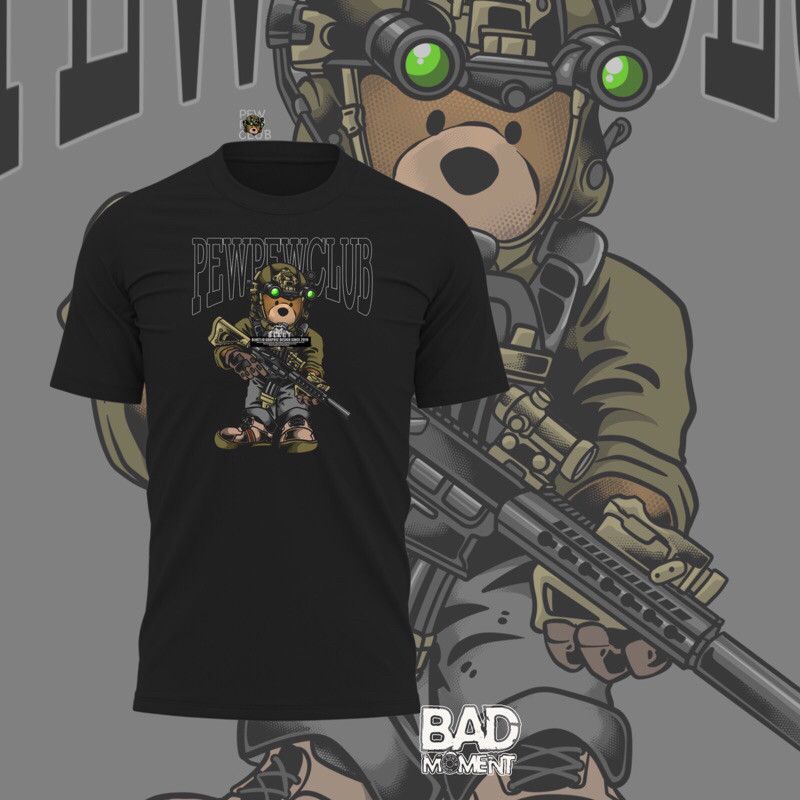 Câu lạc bộ Pewpew chiến thuật (hình mặt trước) Áo dài tay & tay ngắn