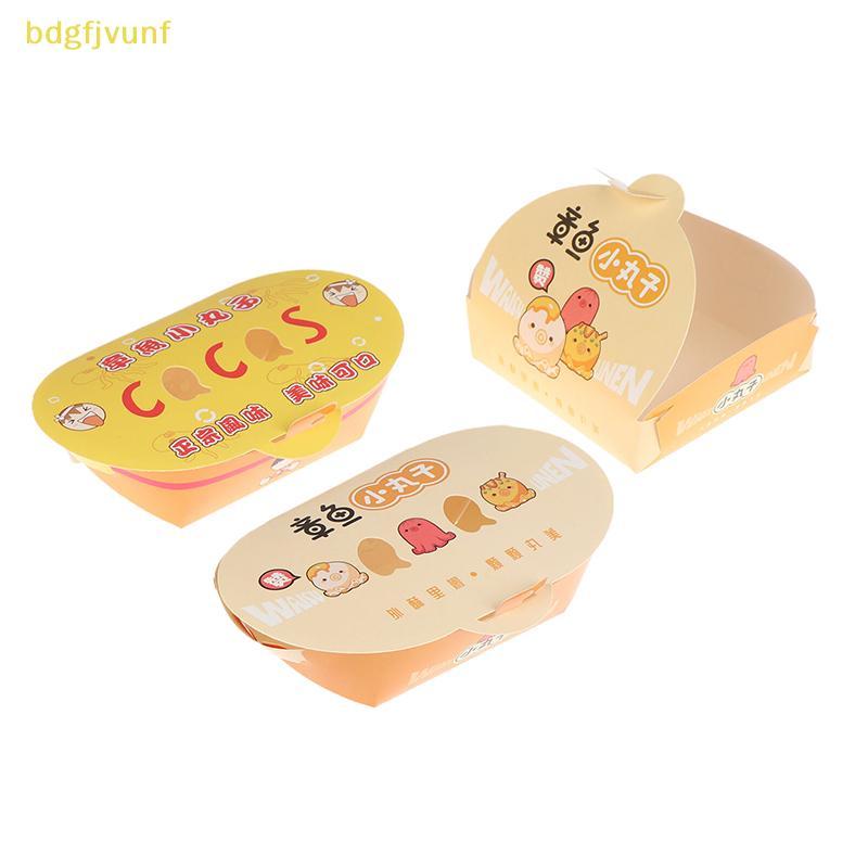 BDGF 100 Chiếc Dùng Một Lần Bạch Tuộc Bóng Bao Bì Hộp Thực Phẩm Đường Phố Nhật Bản Takoyaki Takeaway