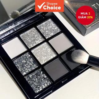  Bảng Phấn Mắt 9 Màu - Earthy Grey Golden Brown Matte Shimmer Glitter Makeup 