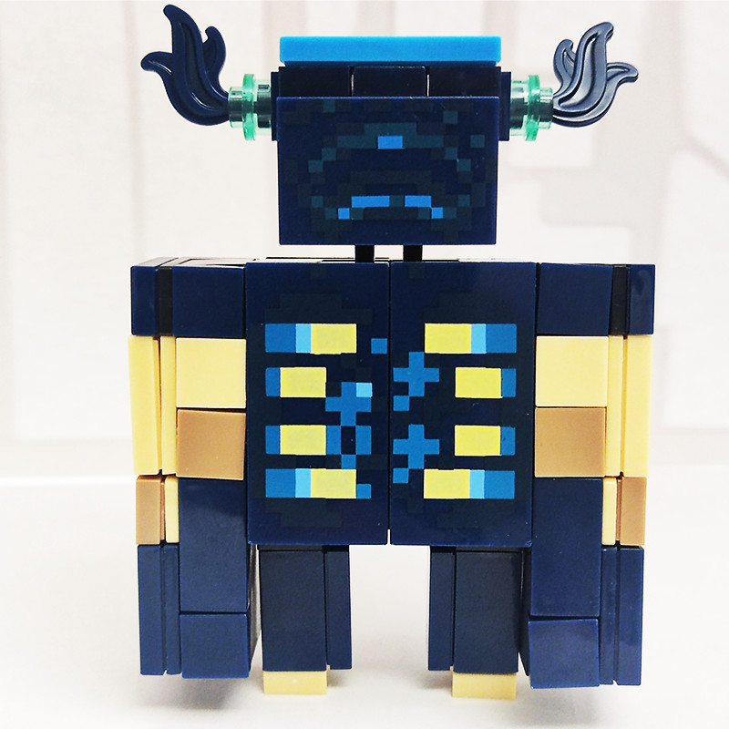 Thích Hợp Cho Lego Minecraft Khối Xây Dựng Minifigures Warden Warden Guardian Steve Lắp Ráp Đồ Chơi 