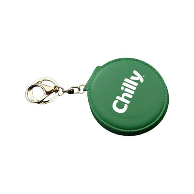 [QUÀ TẶNG] Móc chìa khóa hình gương Chilly bằng sắt, chất liệu gương inox, vỏ ngoài vải giả da PU in logo 9*9cm