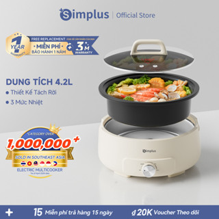 [LIVE]Simplus Nồi Lẩu Điện Đa Năng 4.2L Thiết Kế Tách Rời DHGH002 Lẩu Chiên Xào-Bảo Hành 1 Năm 1Đổi1