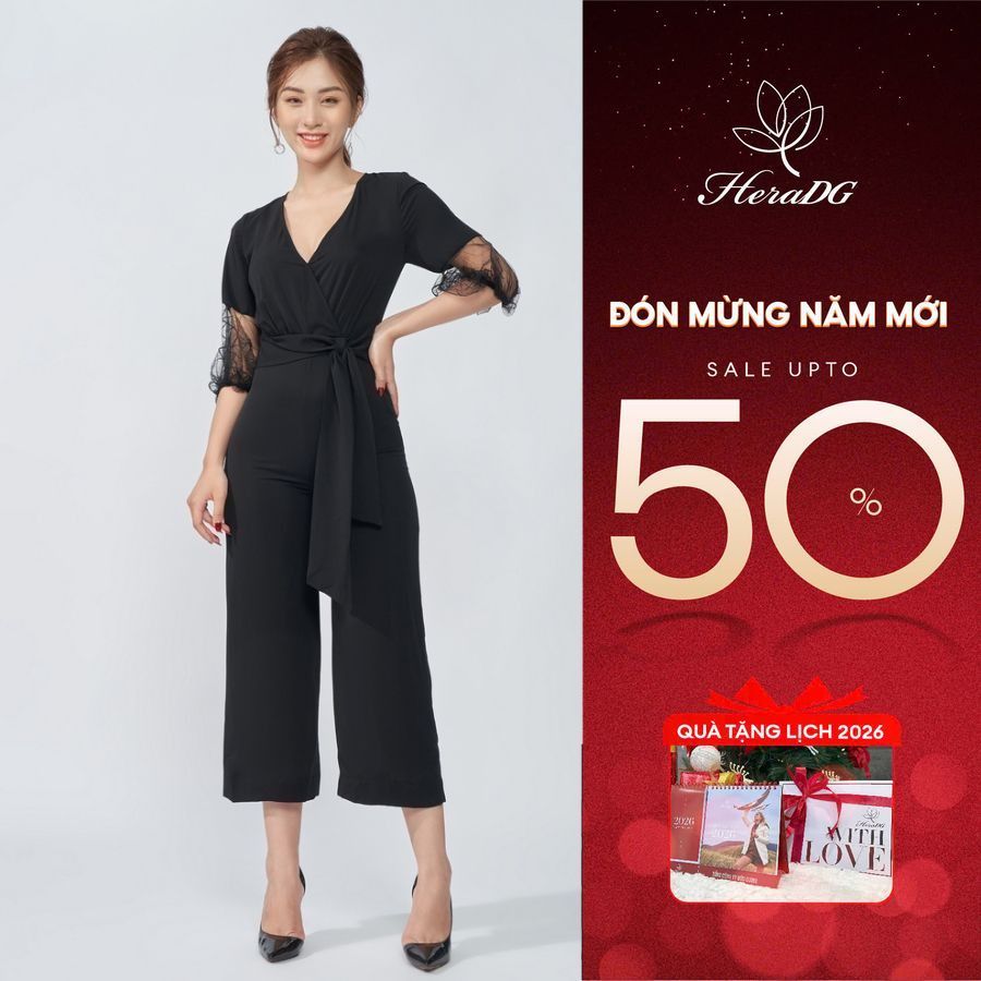 Jumpsuit tay phối ren HERADG - SJS20006