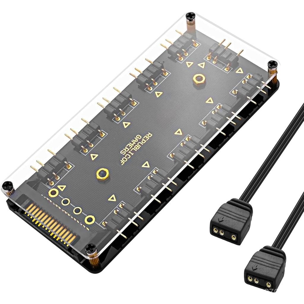 Bộ điều khiển trung tâm LED MAYWILLA 5V 3Pin ARGB, Bộ chia đèn LED RGB 10 chiều 5V 3 chân Bộ chuyển 