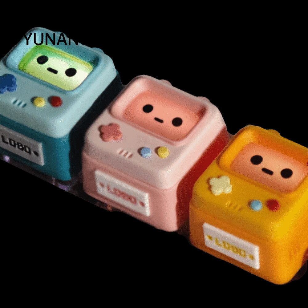 YUNAUN Game Consoler-Shpaed Keycaps, Bàn phím cơ thủ công bằng nhựa Keycap, Artisan Craft Retro Arti