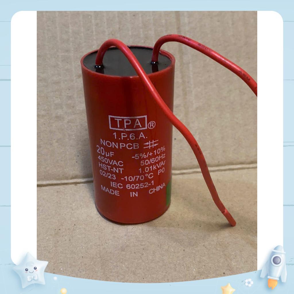 [Ảnh thật] tụ điện TPA 20uf -450v -tụ máy bơm chính hàng TPA 20uf điện áp chịu đến 450v