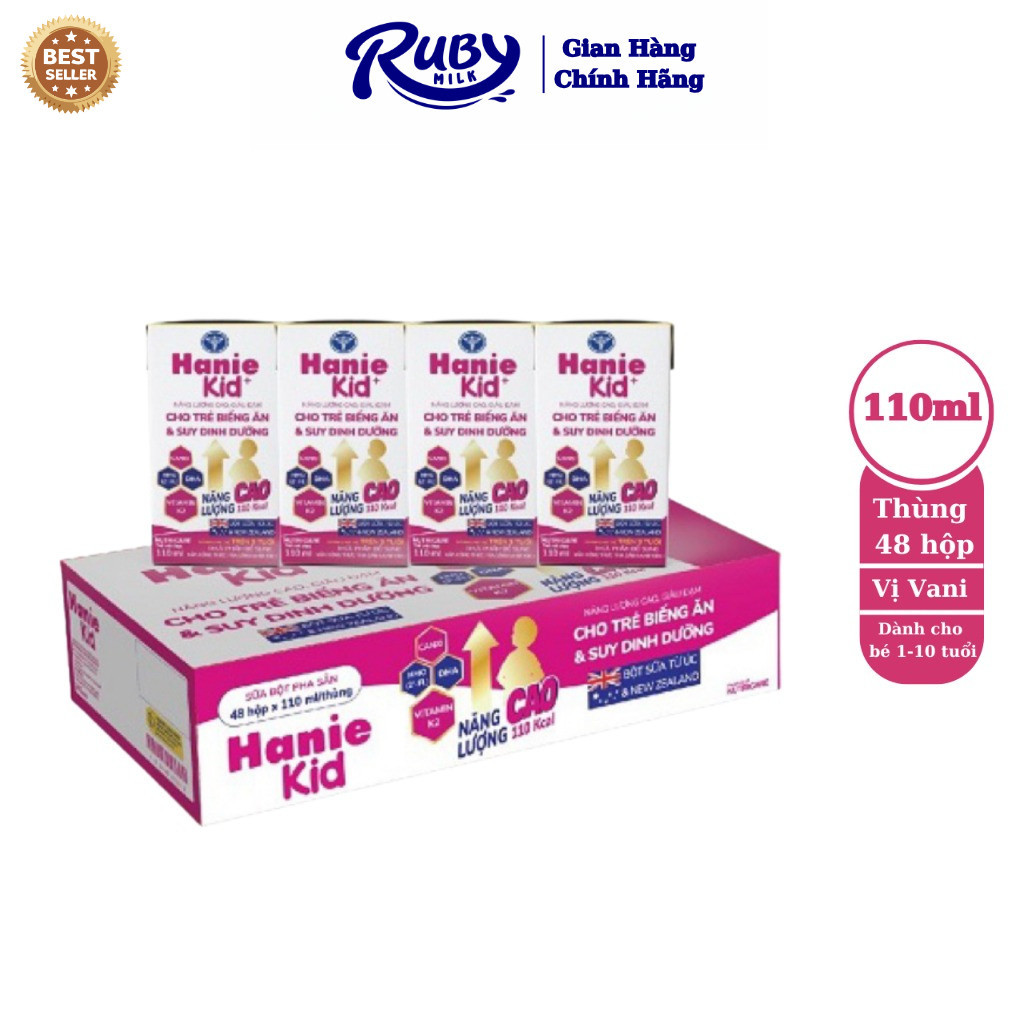 Sữa bột pha sẵn Nutricare Hanie Kid 110ml cho trẻ biếng ăn suy dinh dưỡng