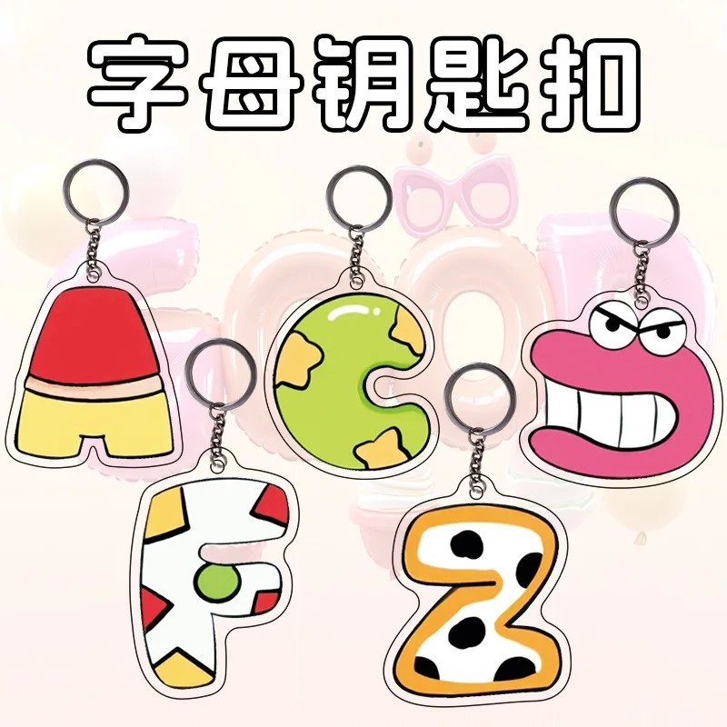 Móc khóa Alphabet Lore mô hình nhân vật chữ cái A-Z mica acrylic dễ thương trang trí túi xách làm qu